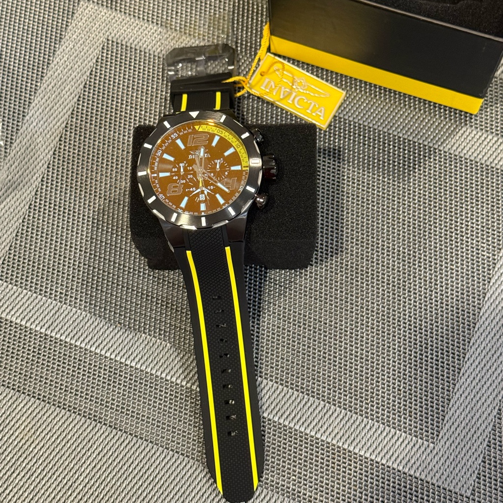 Invicta Black And Yellow S1 Rally Watch